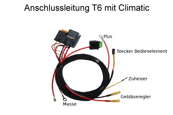 Plug&Play Zuheizer zur Standheizung mit Webasto MultiControl für VW T6  Climatic 